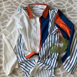 Button down over size shirt. NWOT